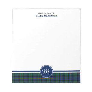 MacLeod of Skye Klan Tartan Monogram Anteckningsblock