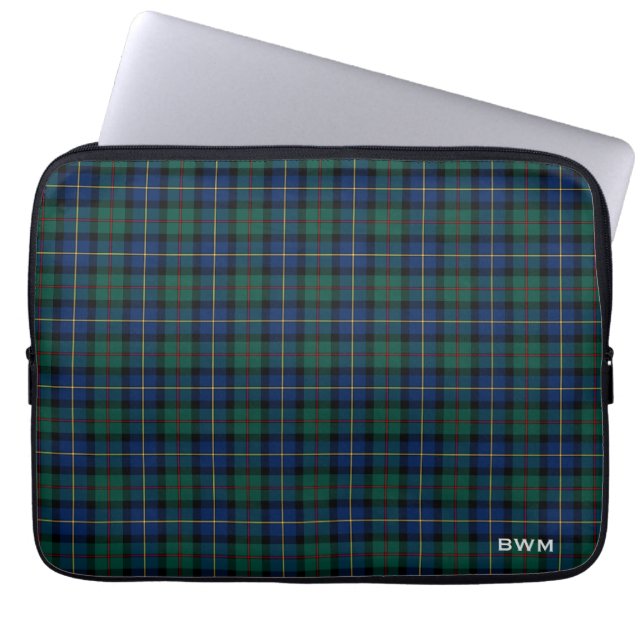 MacLeod of Skye Tartan Scottish Play Monogram Laptop Fodral (Framsidan)