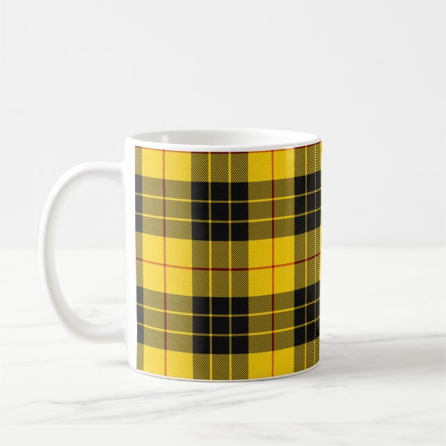 MacLeod Scottish Klan Tartan Plaid Mönster Kaffemugg (Vänster)