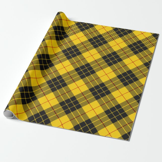 MacLeod Scottish Klan Tartan Play Mönster Presentpapper (Utrullad)