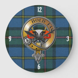 MacLeod Tartan & Badge Stor Klocka
