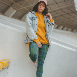 MacLeod Tartan Blå Grön  Leggings