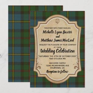 MacLeod Tartan-bröllopsinbjudan Inbjudningar