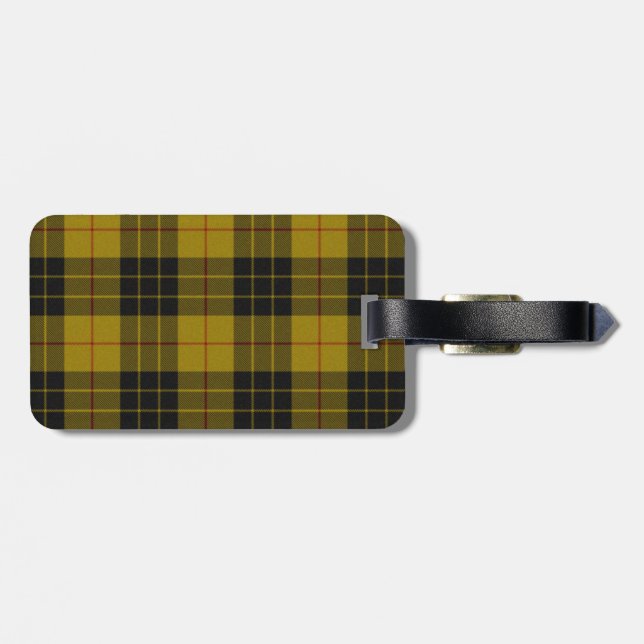 MacLeod tartan gul svart rutig Bagagebricka (Baksida Vågrät)