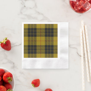 MacLeod tartan gul svart rutig Pappersservett