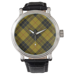 MacLeod tartan gult svart plaid Armbandsur