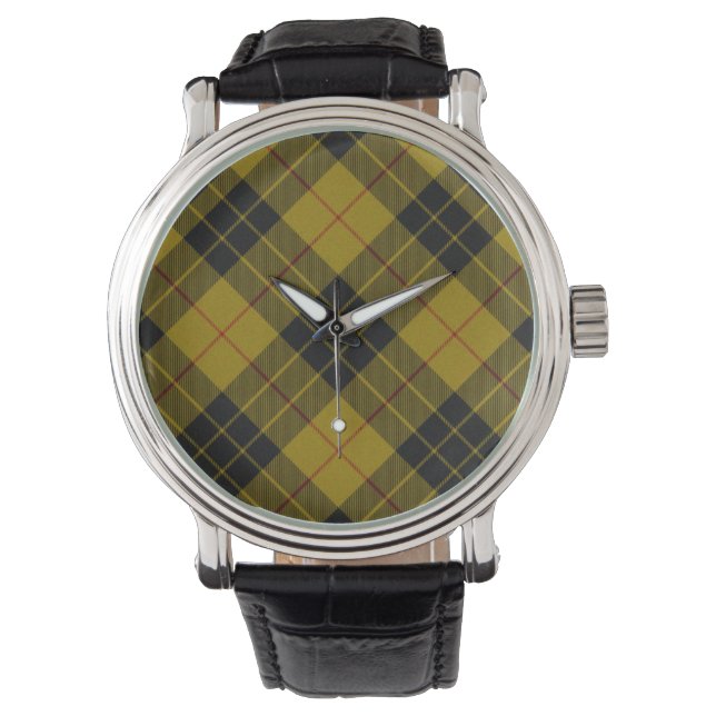 MacLeod tartan gult svart plaid Armbandsur (Framsida)