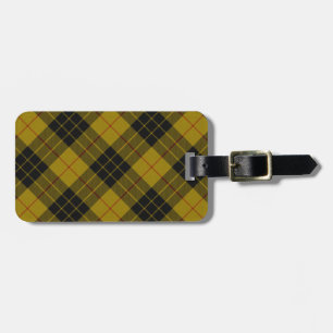 MacLeod tartan gult svart plaid Bagagebricka