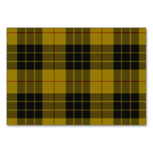 MacLeod tartan gult svart plaid Bordsnummer