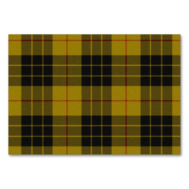 MacLeod tartan gult svart plaid Bordsnummer (Framsidan)