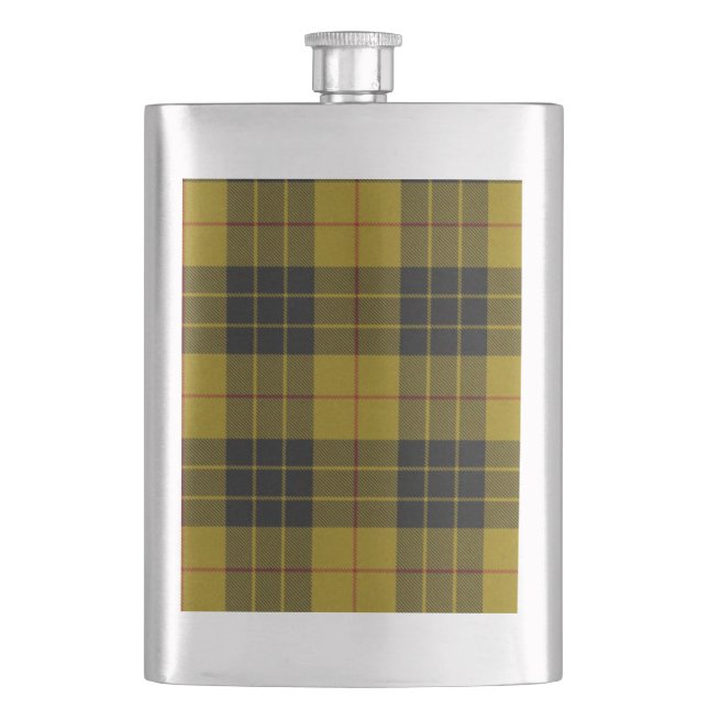 MacLeod tartan gult svart plaid Fickplunta (Framsidan)