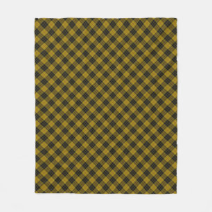 MacLeod tartan gult svart plaid Fleecefilt