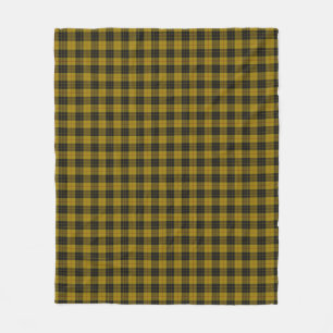 MacLeod tartan gult svart plaid Fleecefilt
