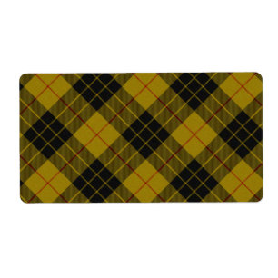 MacLeod tartan gult svart plaid Fraktsedel