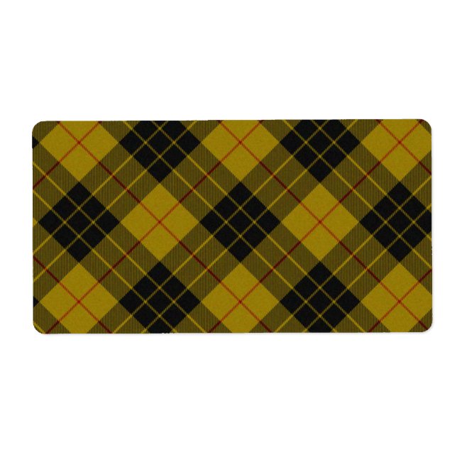 MacLeod tartan gult svart plaid Fraktsedel (Framsidan)