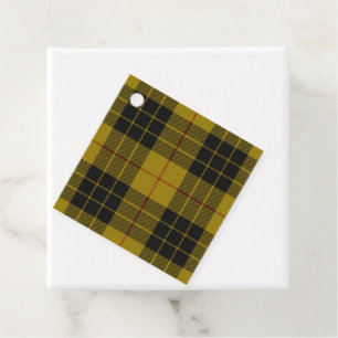 MacLeod tartan gult svart plaid Gåvor Etiketter