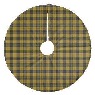 MacLeod tartan gult svart plaid Julgransmatta Fleece