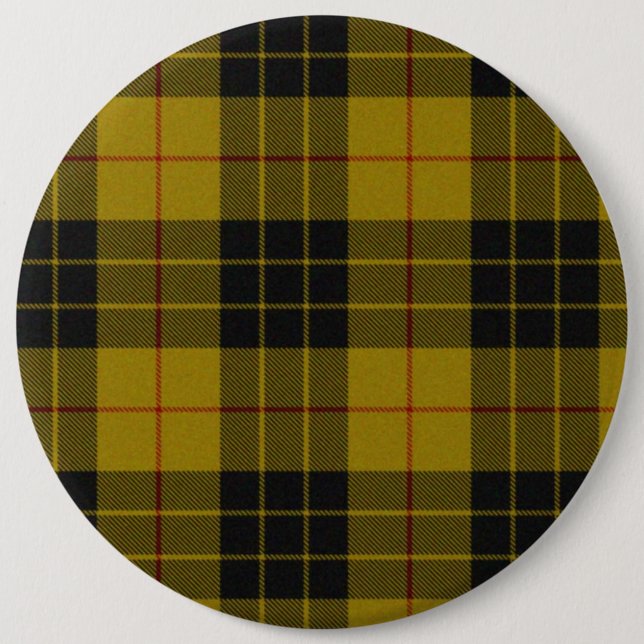 MacLeod tartan gult svart plaid Knapp (Framsida)