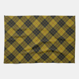 MacLeod tartan gult svart plaid Kökshandduk