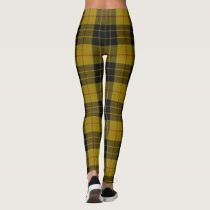 MacLeod tartan gult svart plaid Leggings