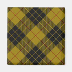MacLeod tartan gult svart plaid Magnet