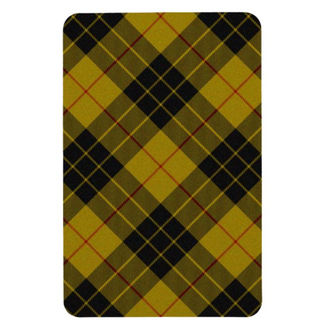 MacLeod tartan gult svart plaid Magnet (Vertikal)
