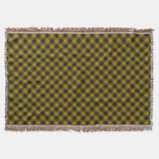 MacLeod tartan gult svart plaid Mysfilt (Framsidan)
