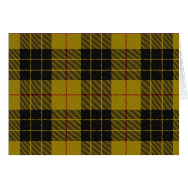 MacLeod tartan gult svart plaid OBS Kort (Framsidan Horizontal)