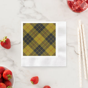 MacLeod tartan gult svart plaid Pappersservett