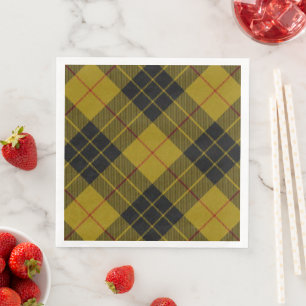 MacLeod tartan gult svart plaid Pappersservett