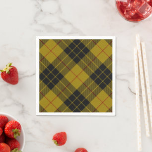 MacLeod tartan gult svart plaid Pappersservett
