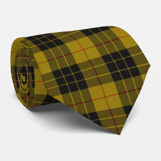 MacLeod tartan gult svart plaid Slips (Rullad)
