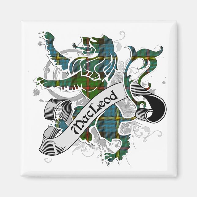 MacLeod Tartan Lejon Magnet (Framsidan)