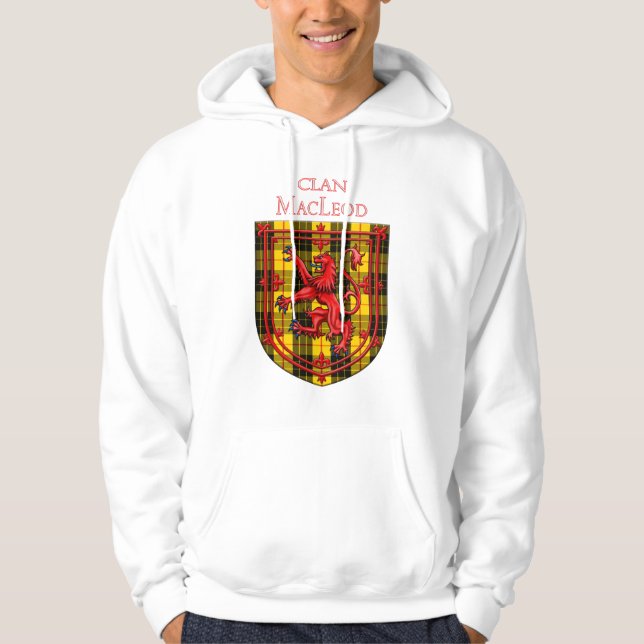 MacLeod Tartan Scottish Play Lejon Rampant Hoodie (Framsida)