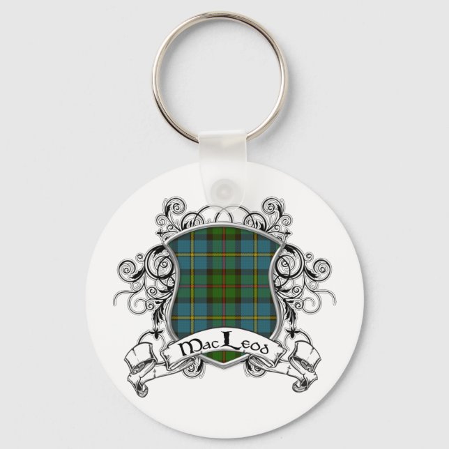 MacLeod Tartan Shield Nyckelring (Framsida)