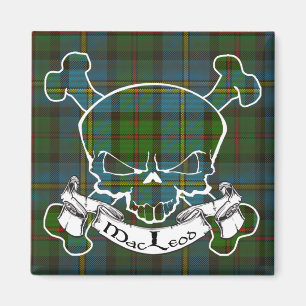 MacLeod Tartanskalle Magnet