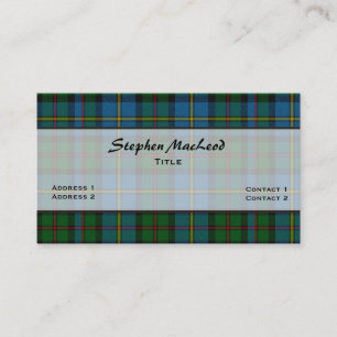 MacLeod Traditionell Tartan-Anpassningsbar Visitkort