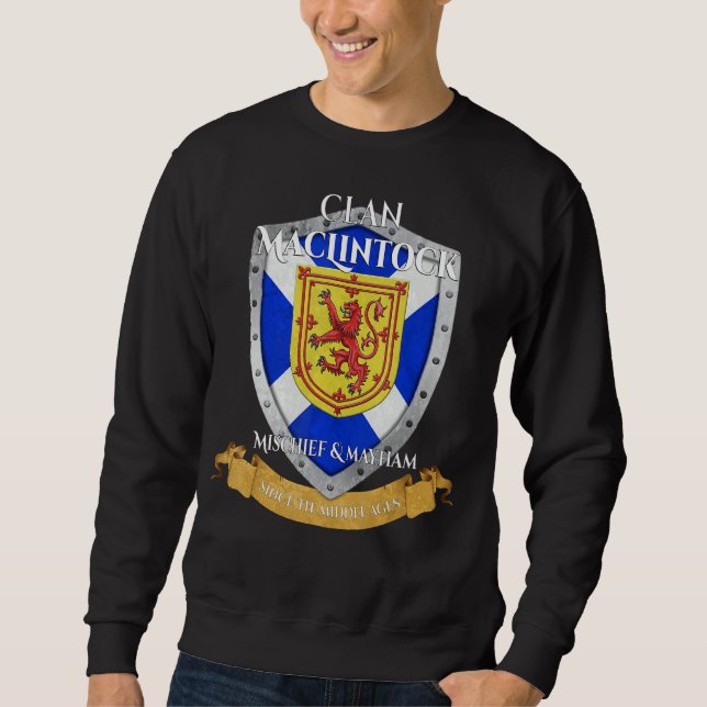 Maclintock Scottish Family Klan Scotland Shield Lång Ärmad Tröja (Framsida)