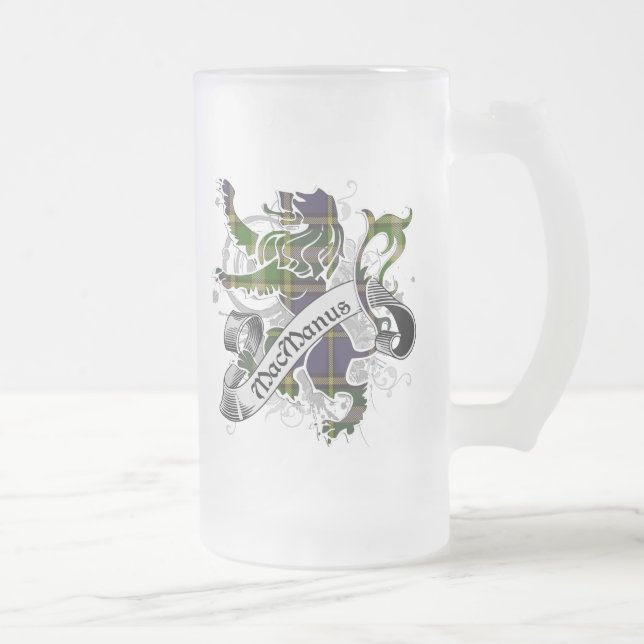 MacManus Tartan Lejonare Frostat Ölglas (Höger)