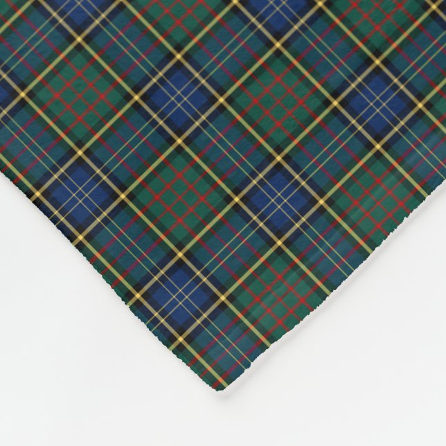 MacMillan Klan Blue och Grönt Hunting Tartan Fleecefilt (Hörn)