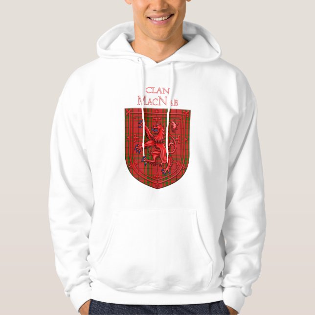 MacNab Tartan Scottish Play Lejon Rampant Hoodie (Framsida)