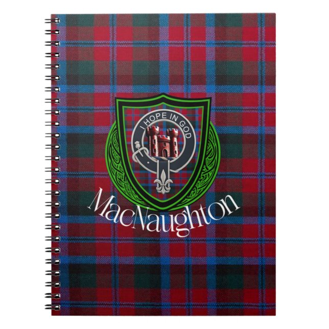 MacNaughton Scottish Clan Tartan & Crest Anteckningsbok (Framsidan)
