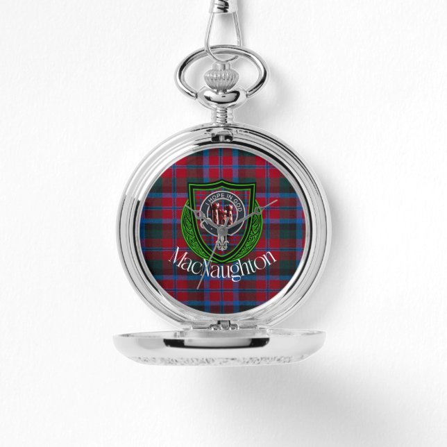 MacNaughton Scottish Clan Tartan & Crest Armbandsur (Framsida)