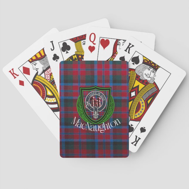 MacNaughton Scottish Clan Tartan & Crest Casinokort (Baksidan)
