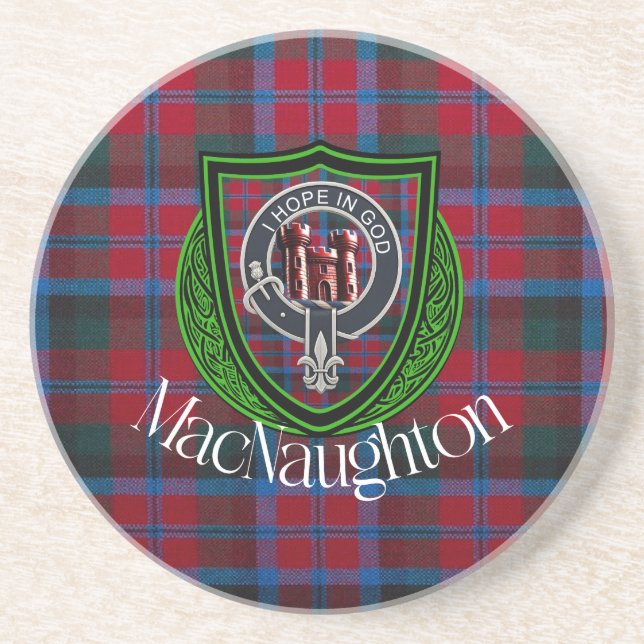 MacNaughton Scottish Clan Tartan & Crest Underlägg (Framsidan)