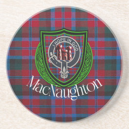 MacNaughton skotska klan tartan och vapensköld Underlägg