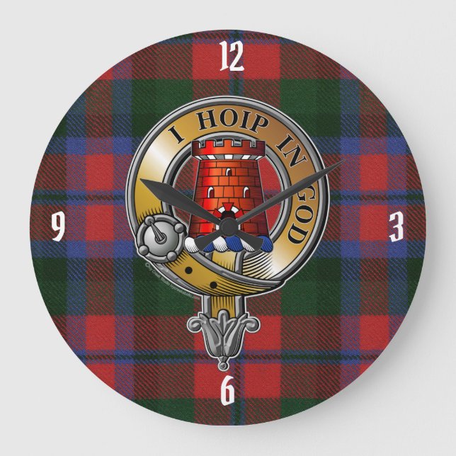 MacNaughton Tartan & Badge Stor Klocka (Framsida)