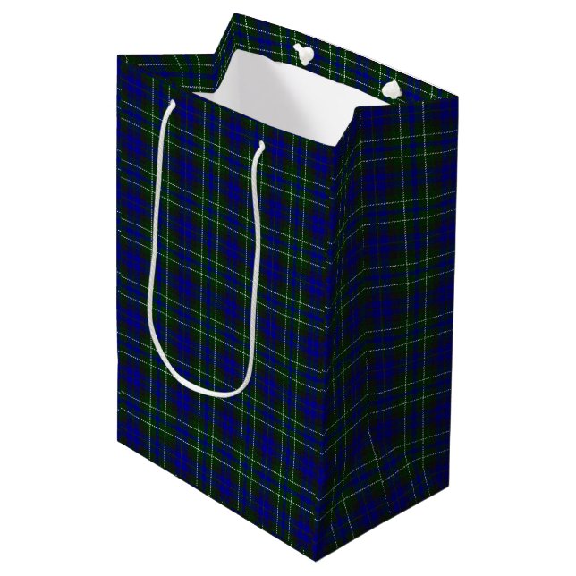 Macneil av Colonsay tartan blue grönt plaid (Framsidan Vinklad)