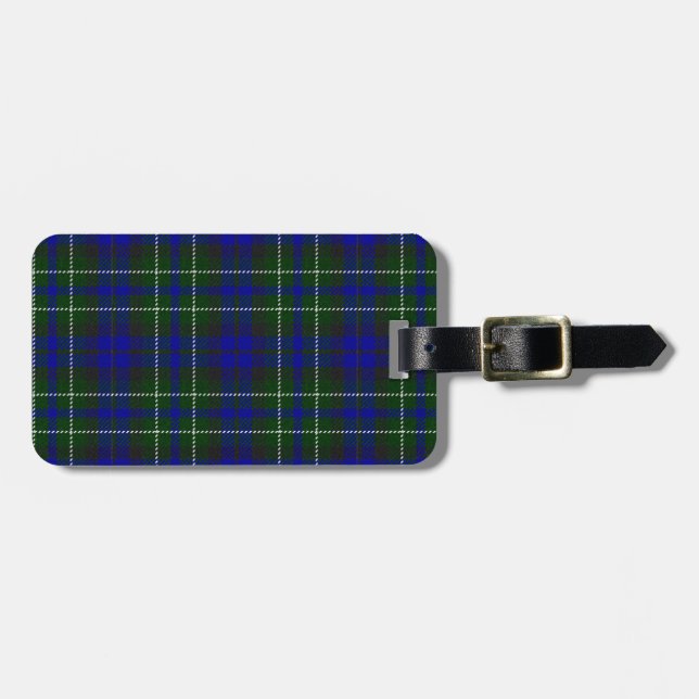 Macneil av Colonsay tartan blue grönt plaid Bagagebricka (Horisontell Framsida)