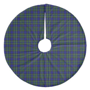 Macneil av Colonsay tartan blue grönt plaid Julgransmatta Fleece